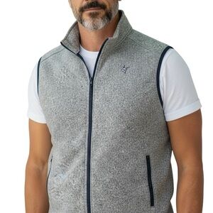 NWT Men’s gray full zip vest size xl
